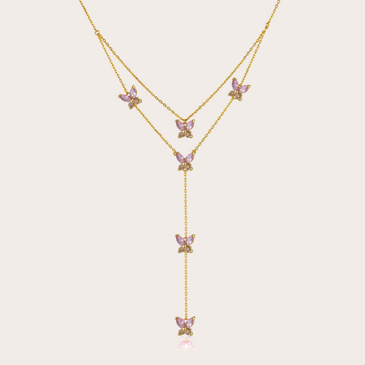 Collana Fairy cascata ORO rosa e rame