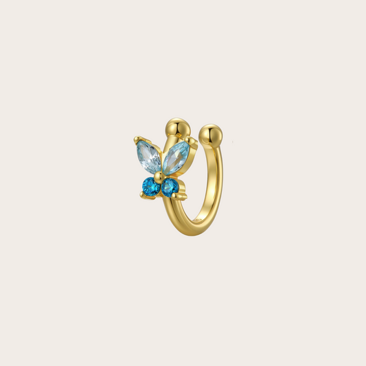 Ear cuff Fairy ORO azzurro