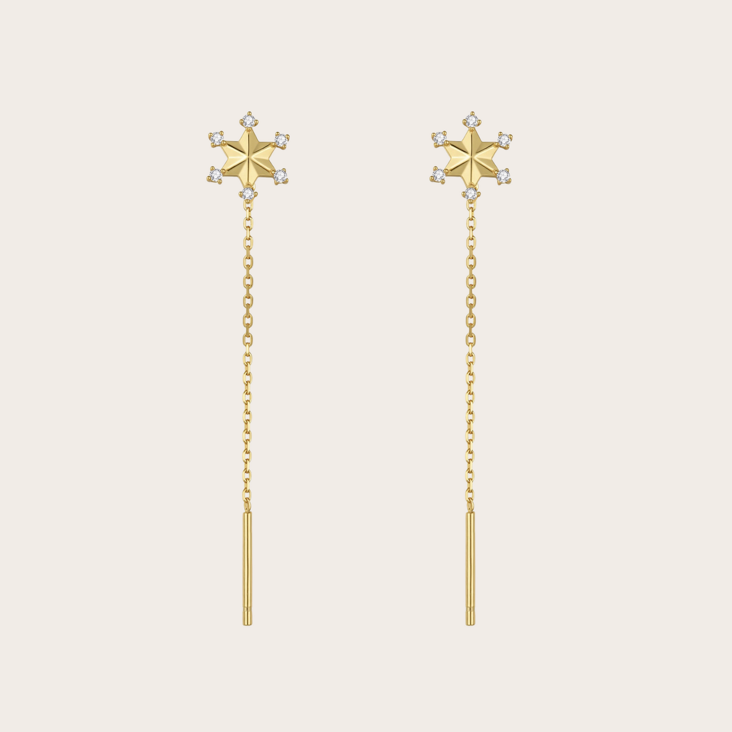 Orecchini catenina Snowy ORO