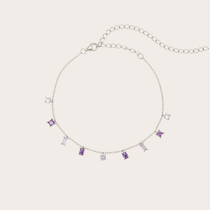 Cavigliera Sparkle ARGENTO Lilla