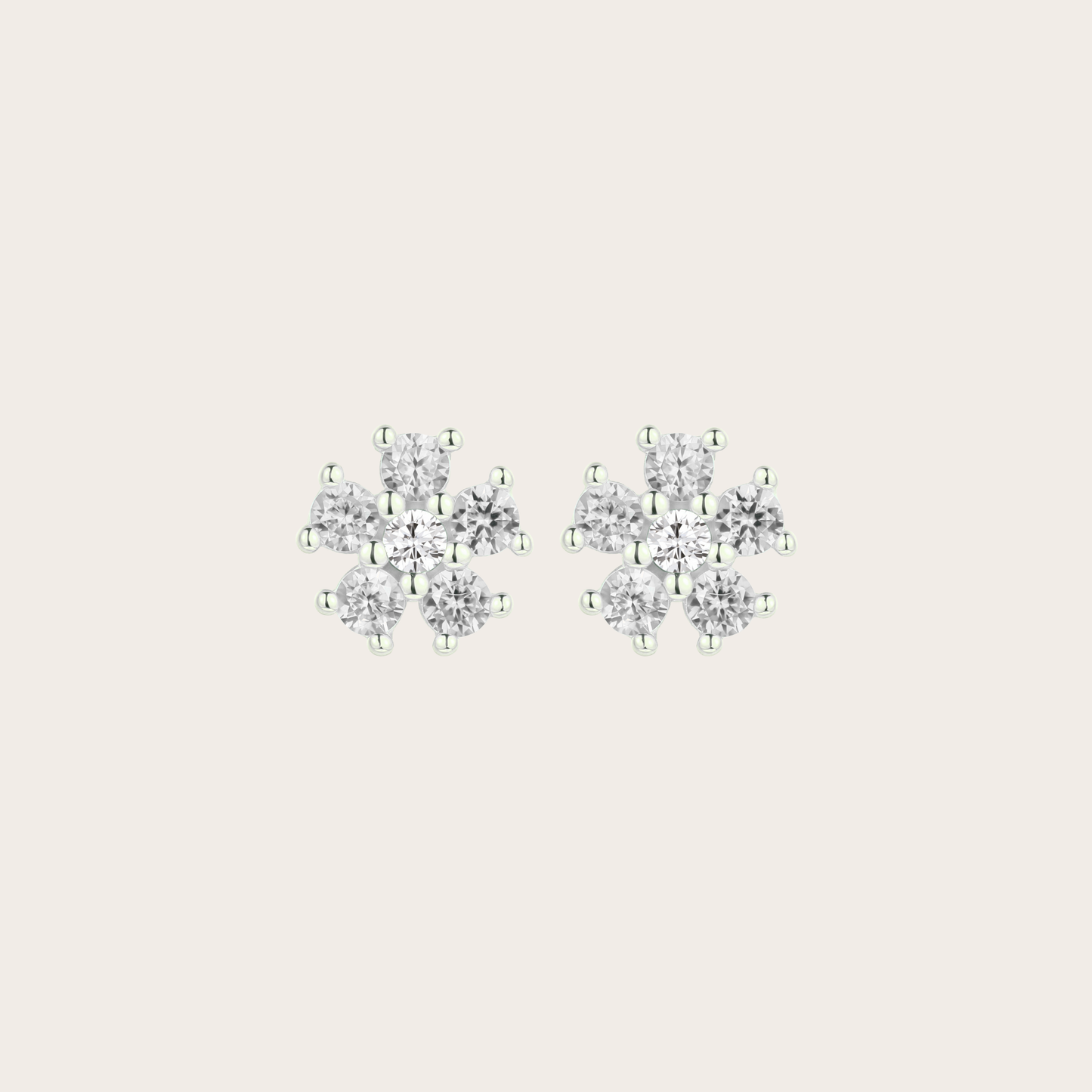 Orecchini Daisy lobo ARGENTO trasparente