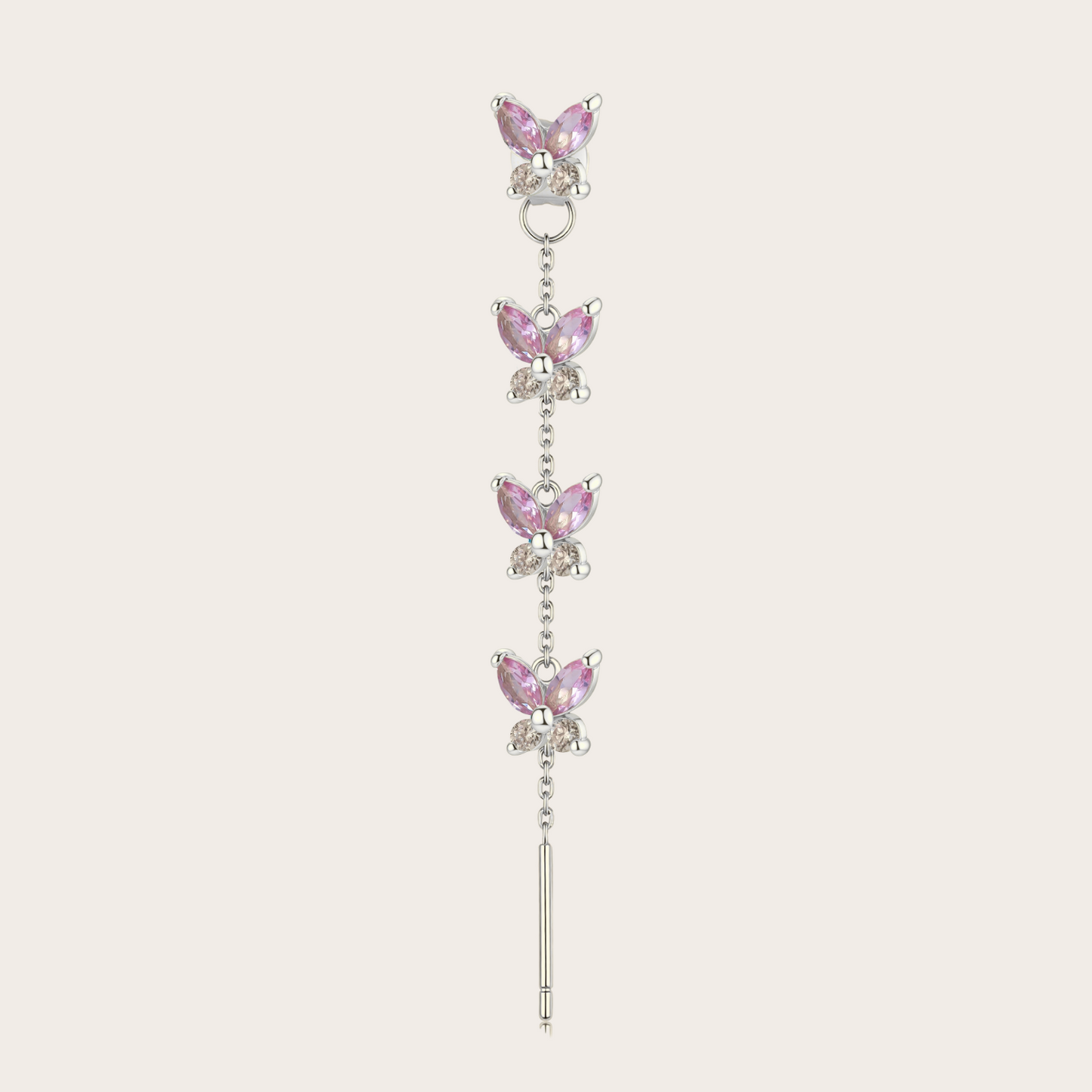 Orecchini Cascata Fairy ARGENTO rosa e rame