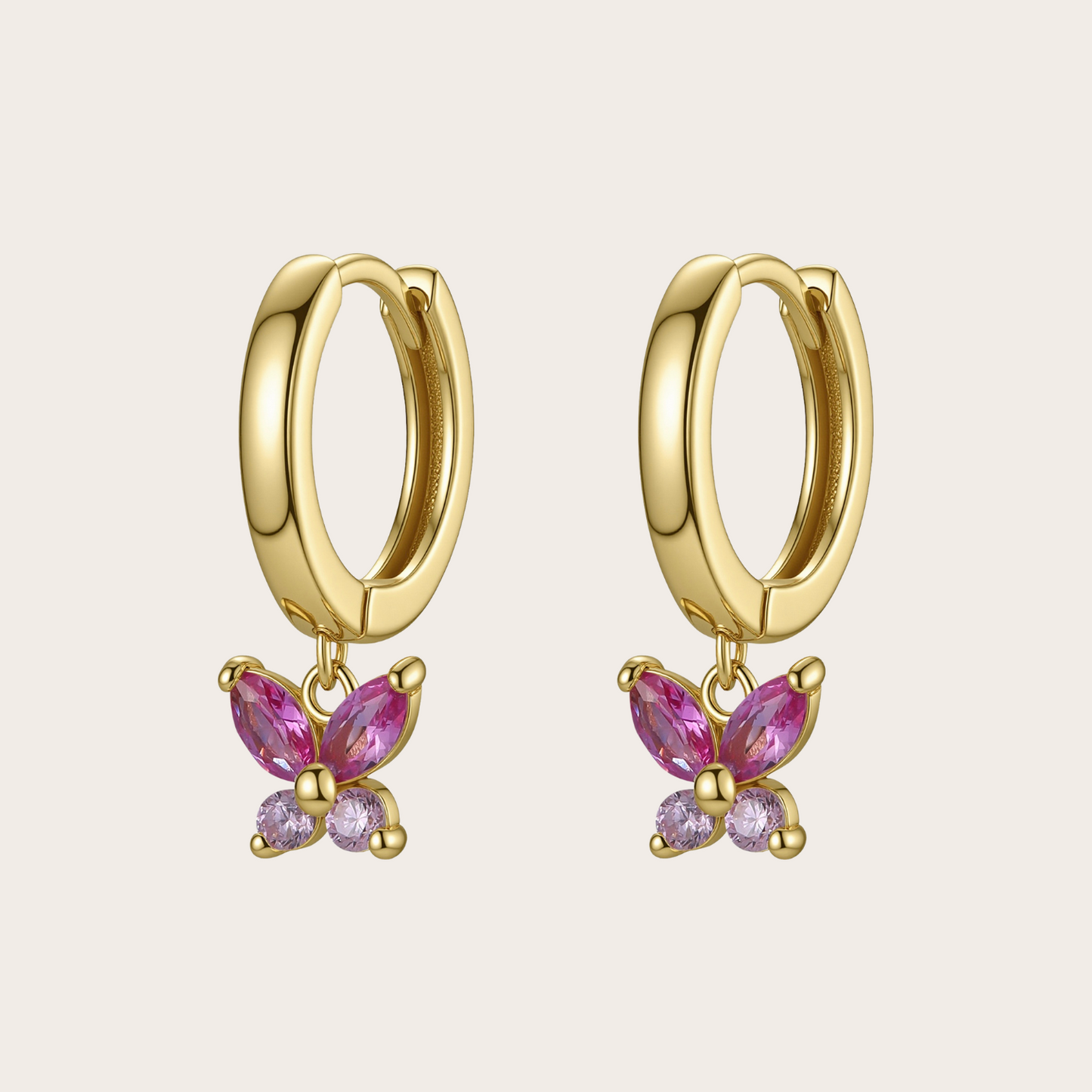 Hoops Fairy ORO rosa e fucsia