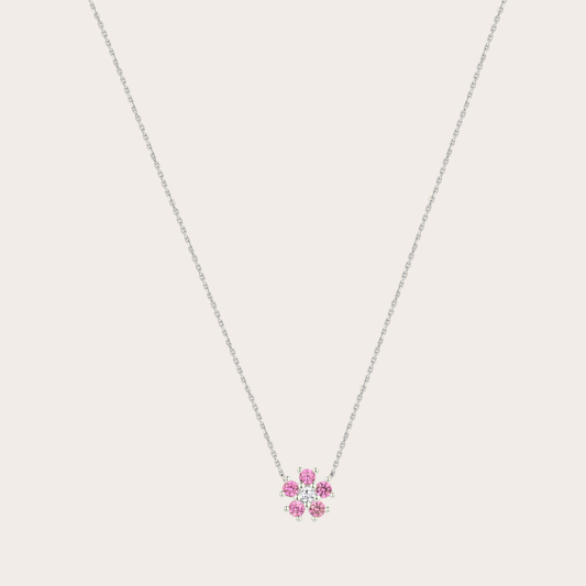 Collana Daisy ARGENTO rosa