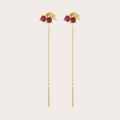 Orecchini Catenina Cherry Oro