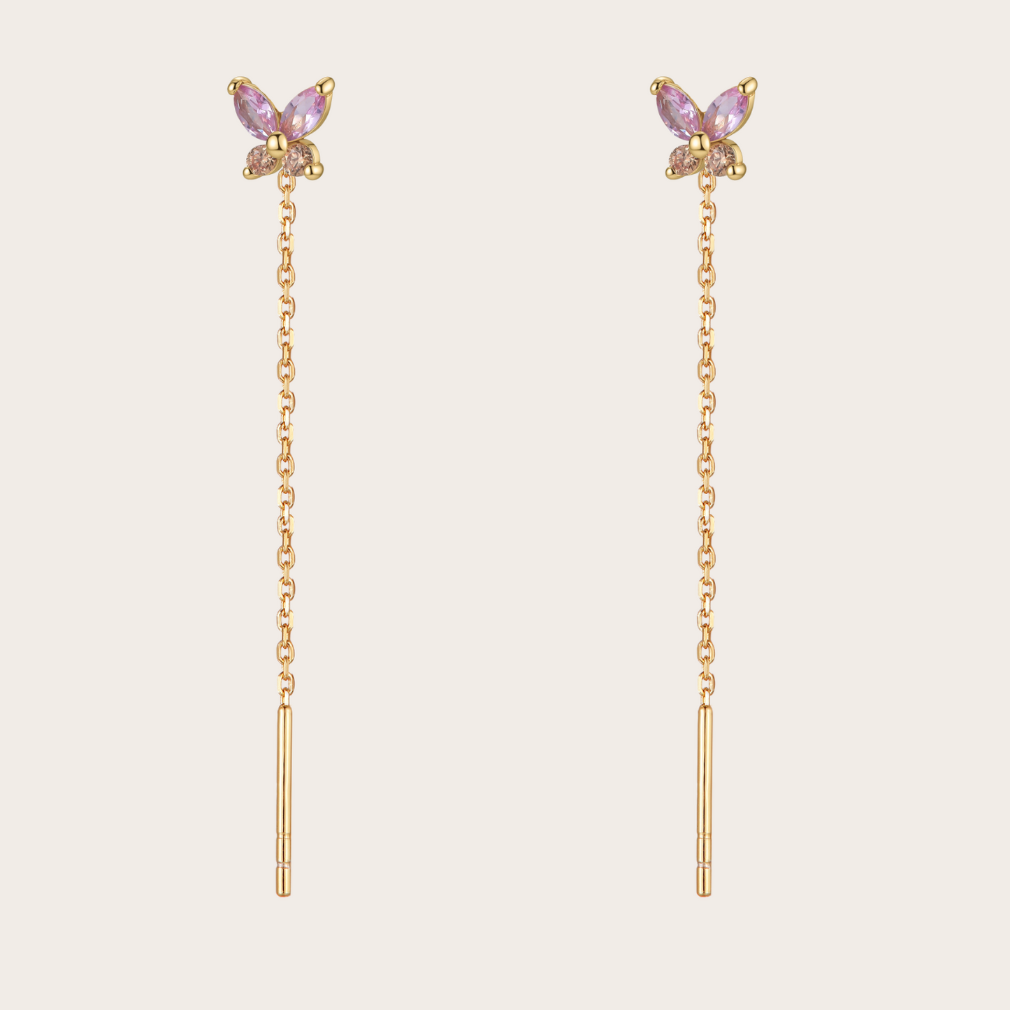 Orecchini Catenina Fairy ORO rosa e rame