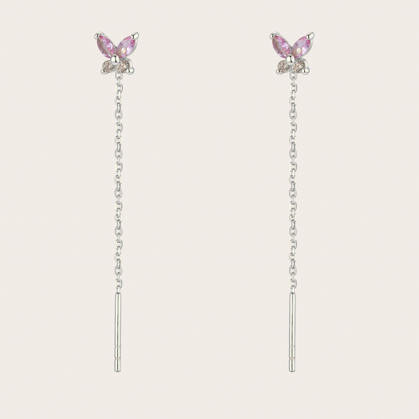 Orecchini Catenina Fairy ARGENTO rosa e rame