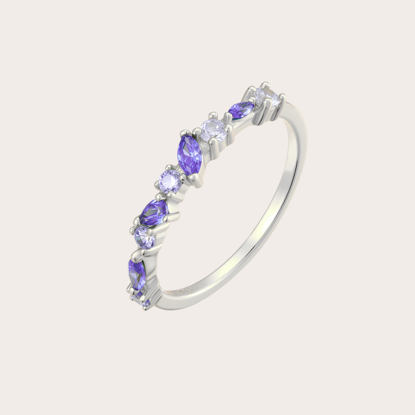 Anello Sparkle ARGENTO Lilla