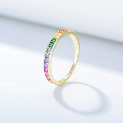 Anello Rainbow Argento