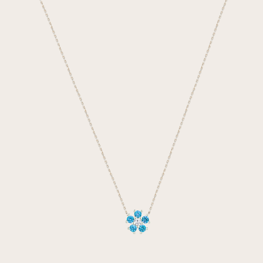 Collana Daisy ARGENTO azzurra