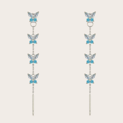 Orecchini Cascata Fairy ARGENTO azzurro