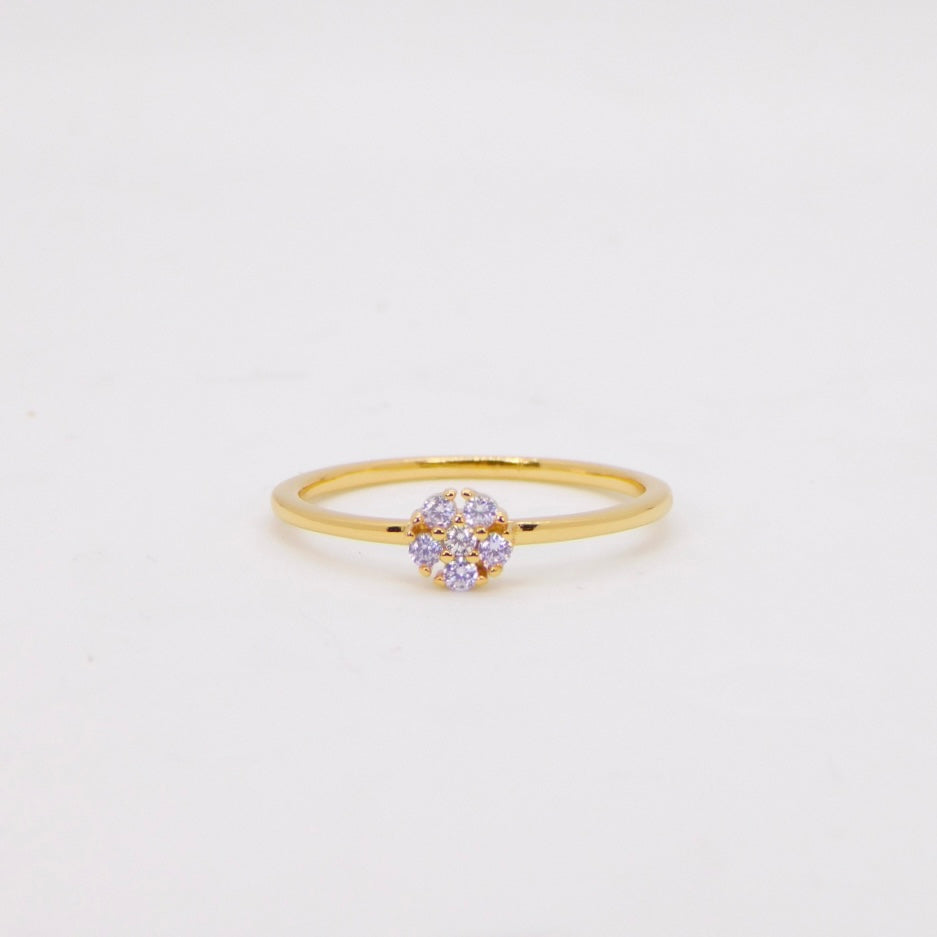 Anello Daisy ORO lilla (PREORDINE)