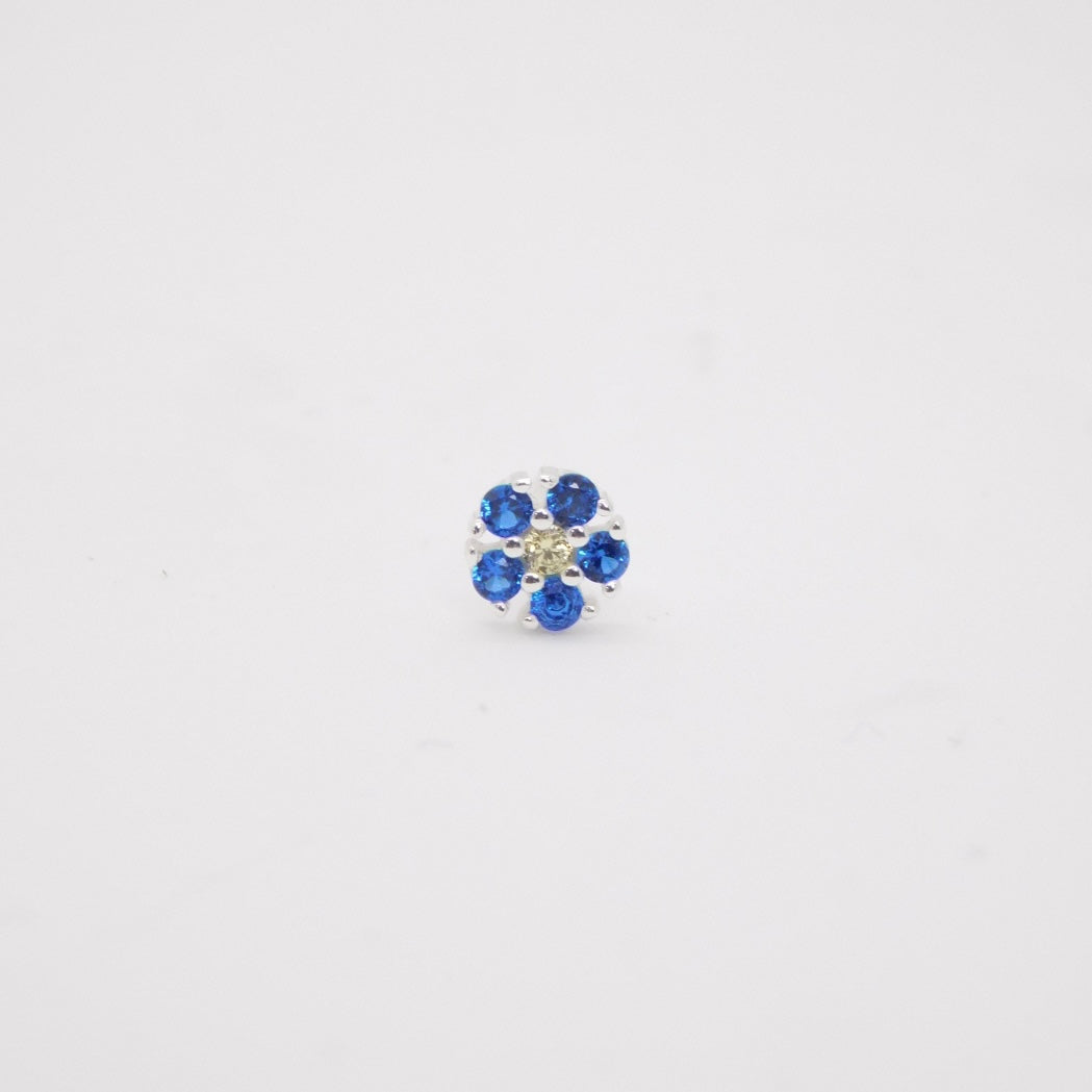 Orecchini Daisy lobo ARGENTO blu