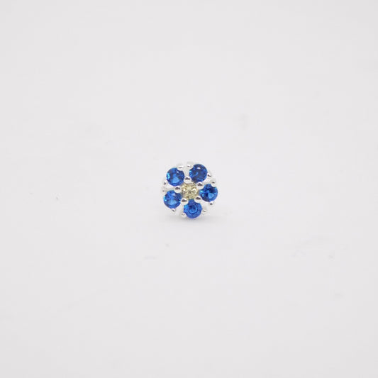 Orecchini Daisy lobo ARGENTO blu