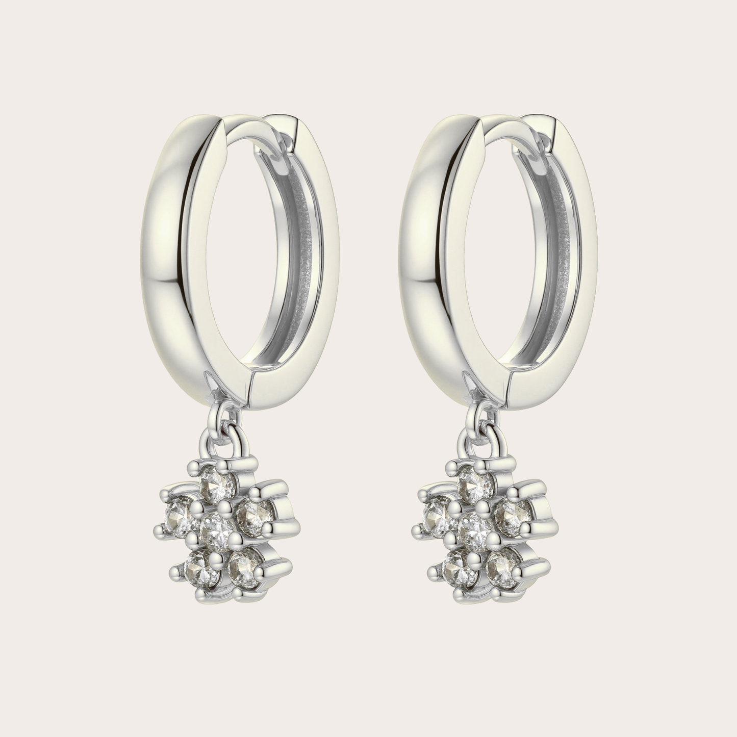 Hoops Daisy ARGENTO bianco