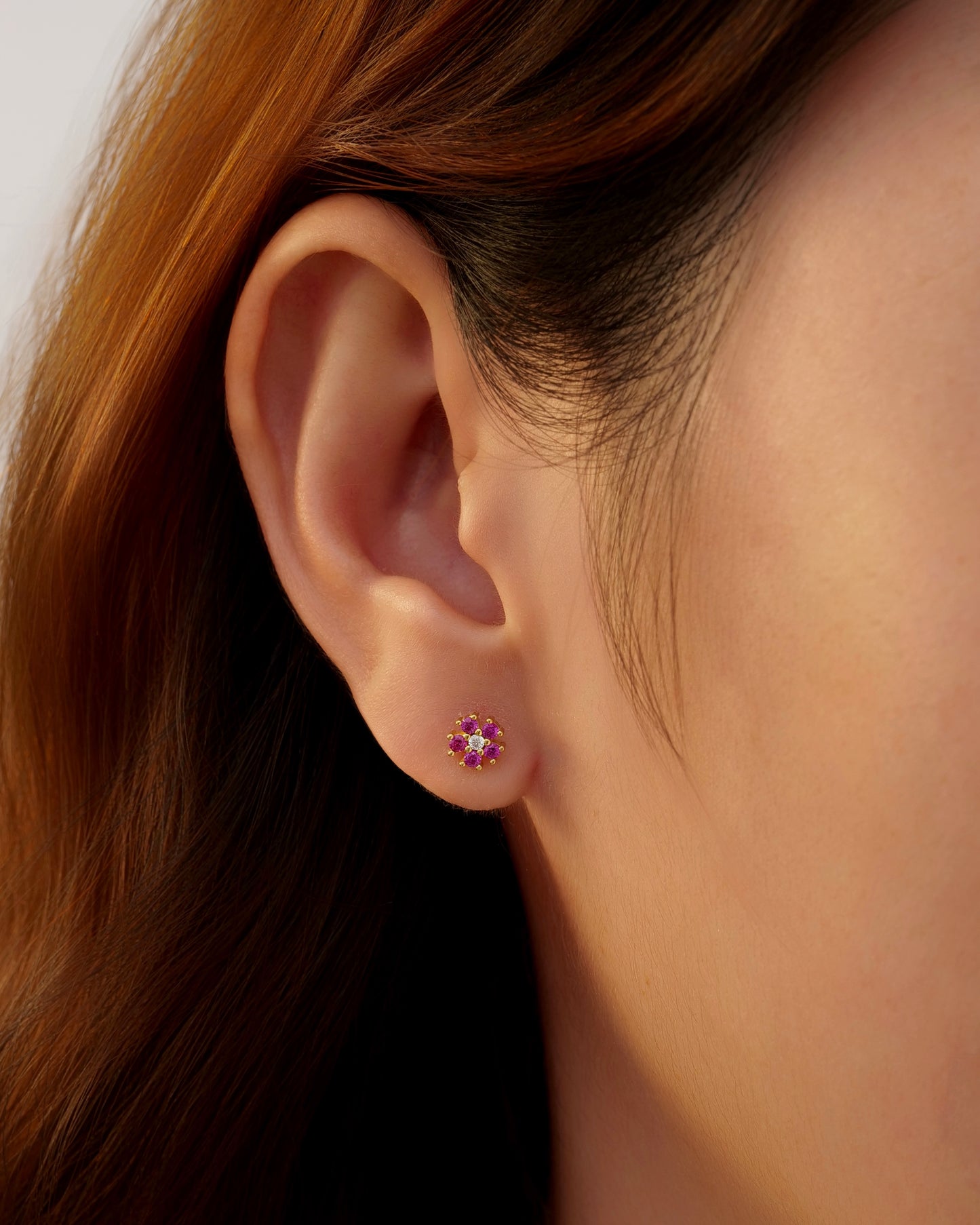 Orecchini Daisy lobo ARGENTO fucsia