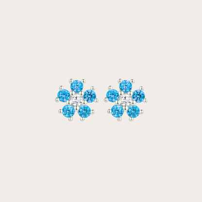 Orecchini Daisy lobo ARGENTO azzurro
