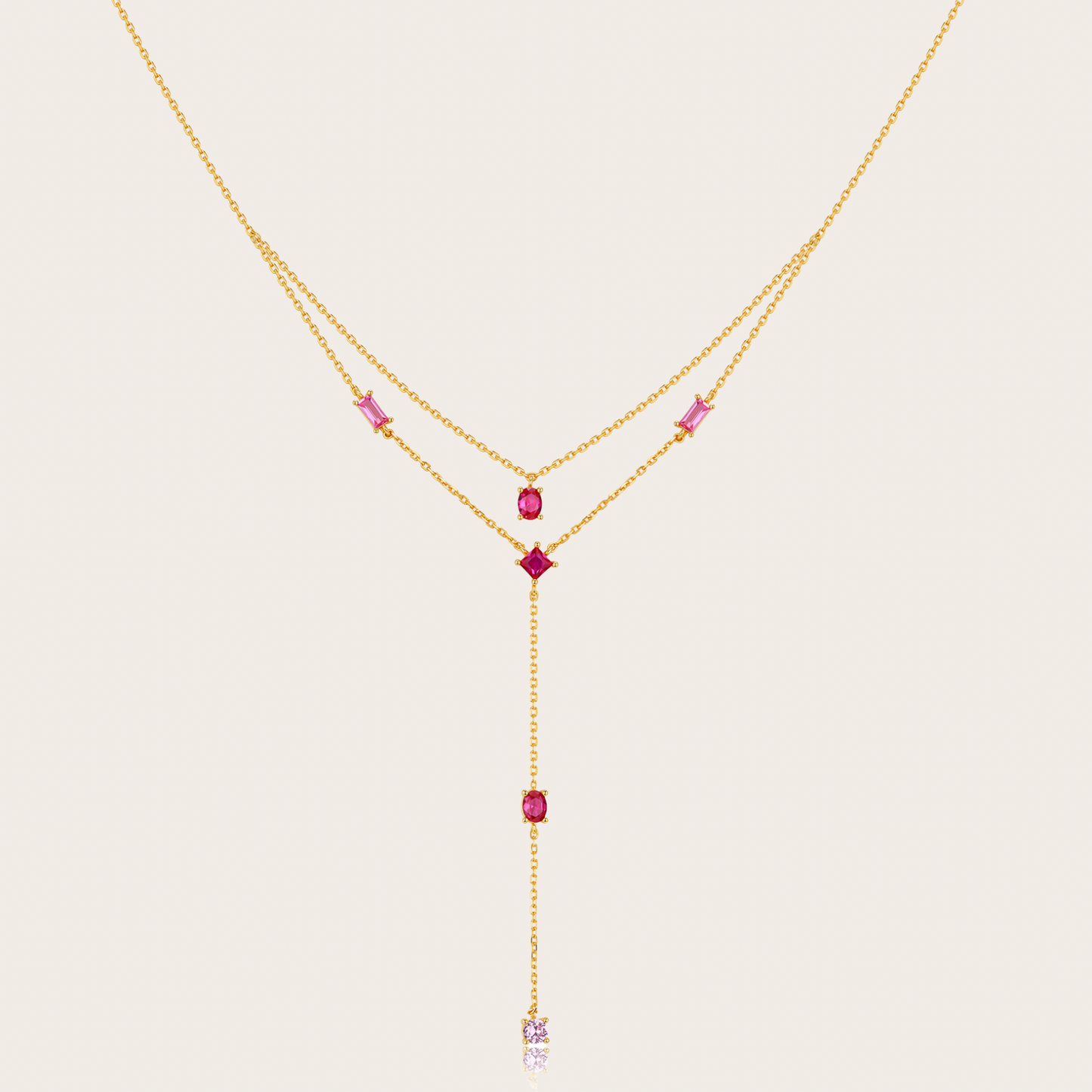 Collana Sparkle cascata ORO rosa