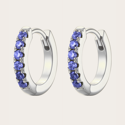 Hoops Infinity ARGENTO tanzanite