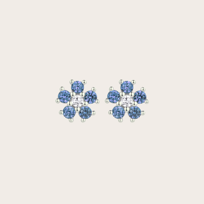 Orecchini Daisy lobo ARGENTO blu pastello