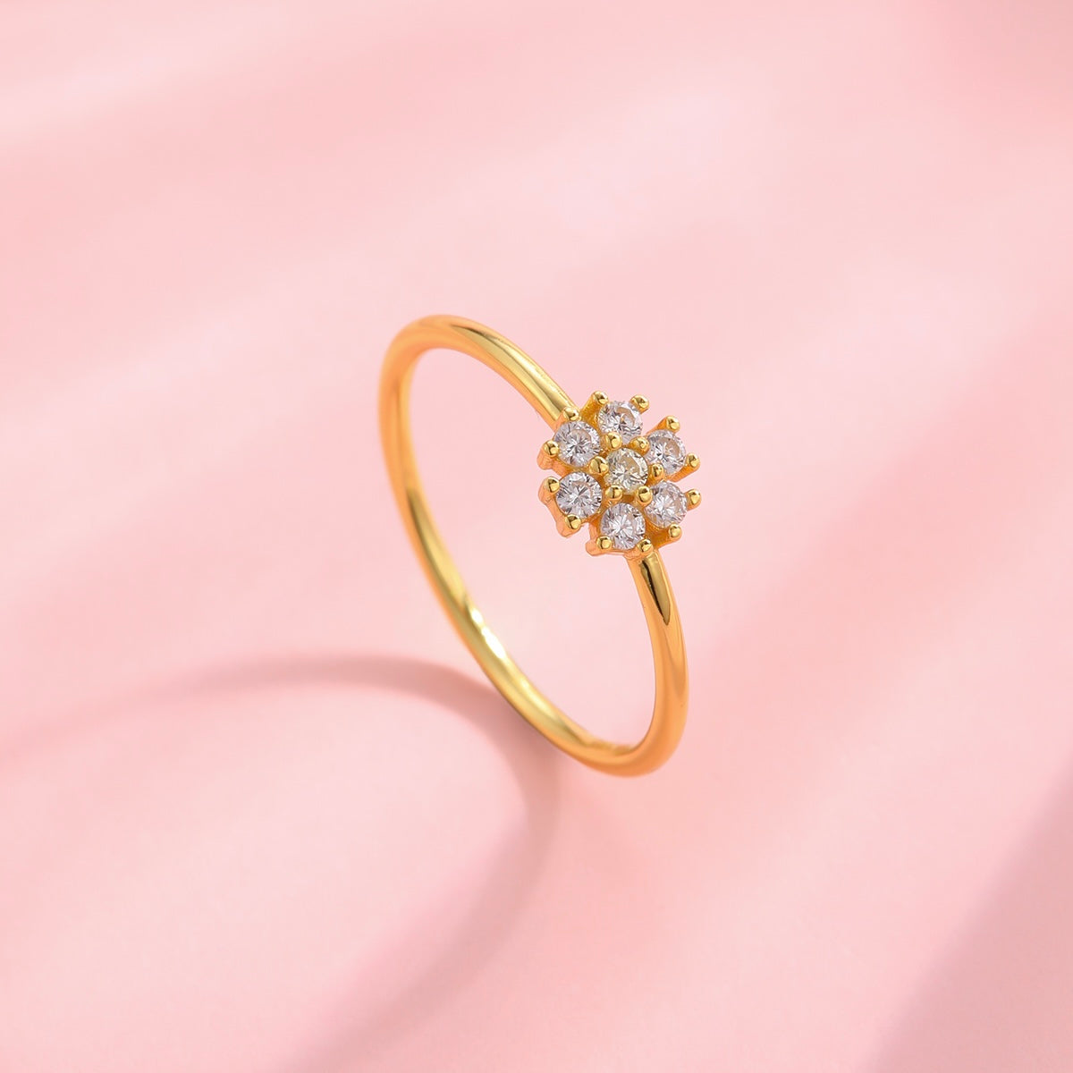 Anello Daisy ARGENTO blu pastello