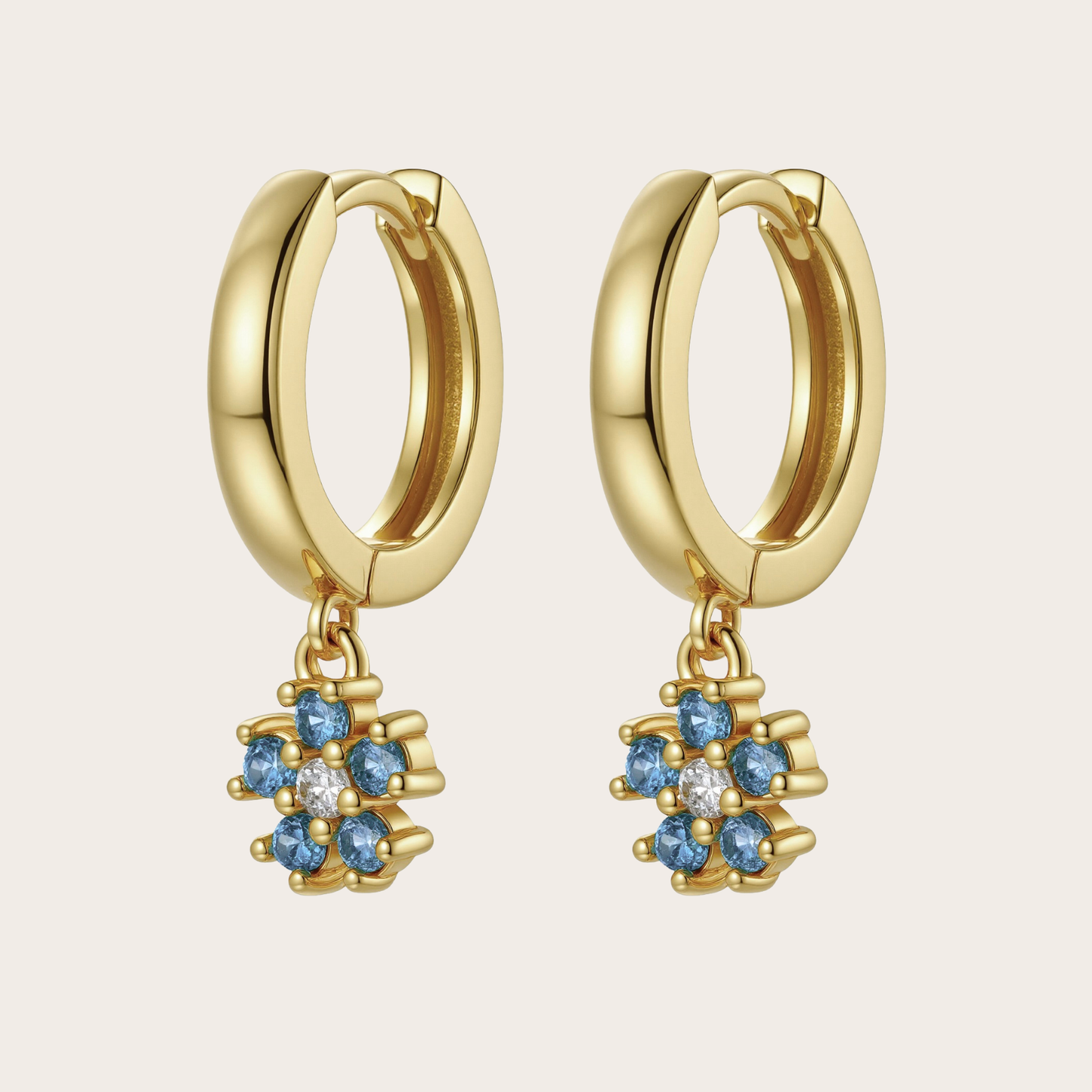 Hoops Daisy ORO Blu pastello