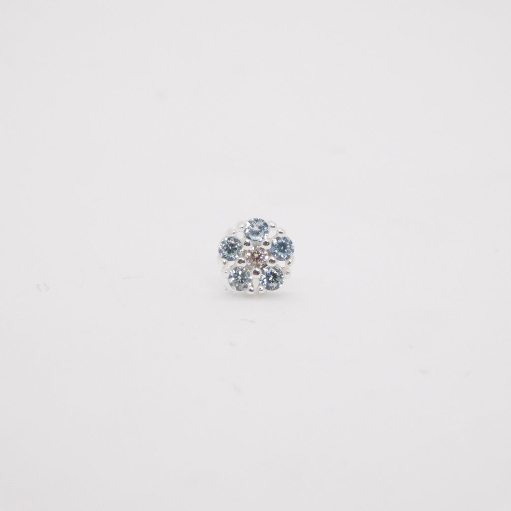 Orecchini Daisy lobo ARGENTO azzurro