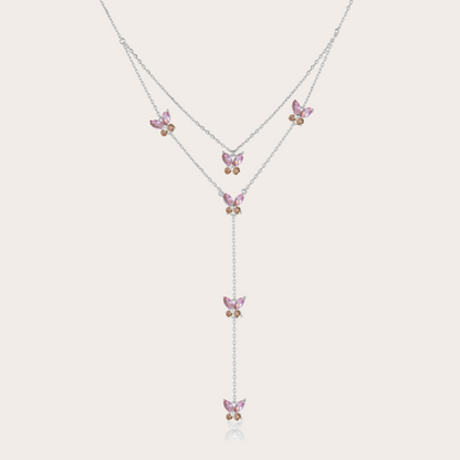 Collana Fairy cascata ARGENTO rosa e rame