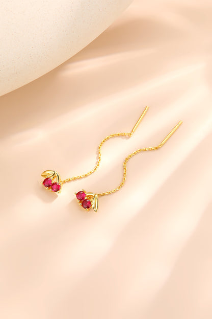 Orecchini Catenina Cherry Oro