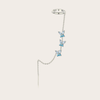 Ear cuff-orecchino Fairy ARGENTO azzurro