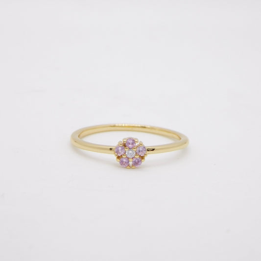 Anello Daisy ORO rosa