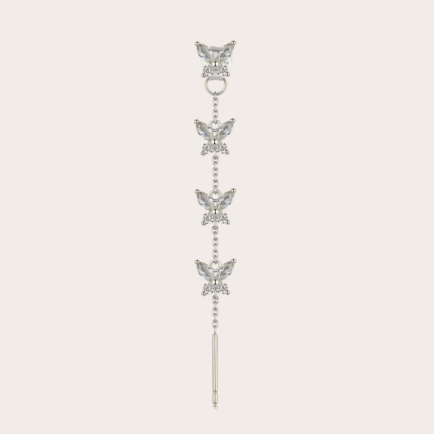Orecchini Cascata Fairy ARGENTO Trasparente