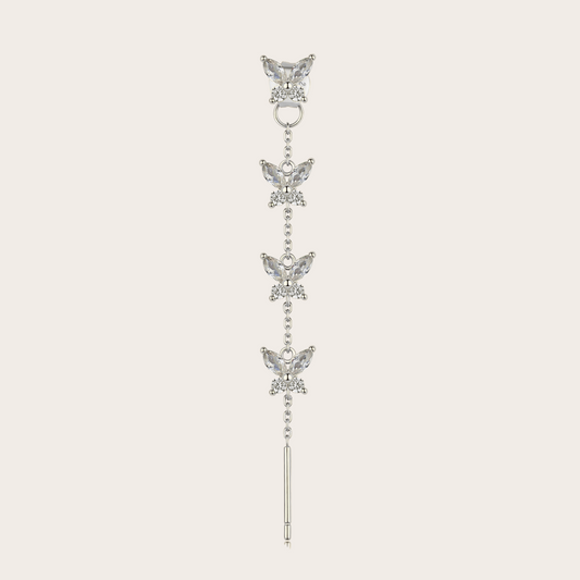 Orecchini Cascata Fairy ARGENTO Trasparente