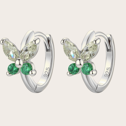 Orecchini a Cerchio Fairy ARGENTO verde