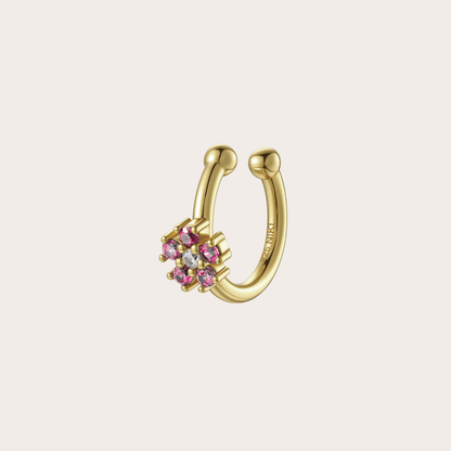 Ear cuff Daisy ORO fucsia