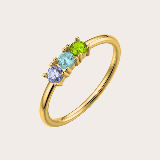 Anello Dreamy ORO celeste, lilla, verde