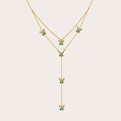 Collana Fairy cascata ORO verde