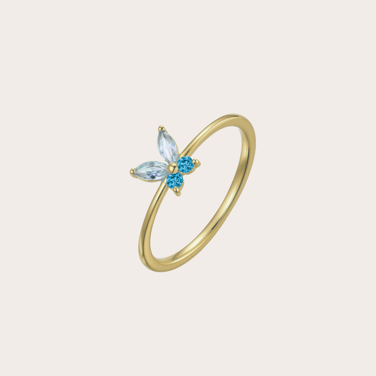 Anello Fairy ORO azzurro