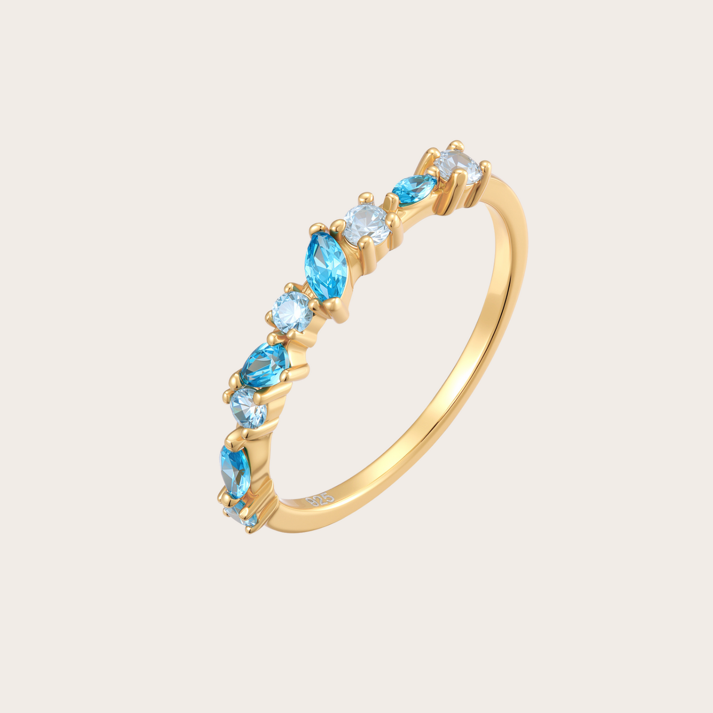 Anello Sparkle ORO Azzurro