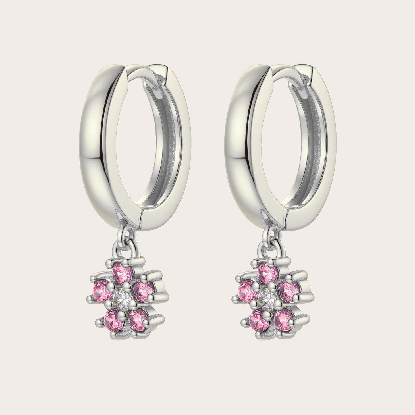 Hoops Daisy ARGENTO rosa