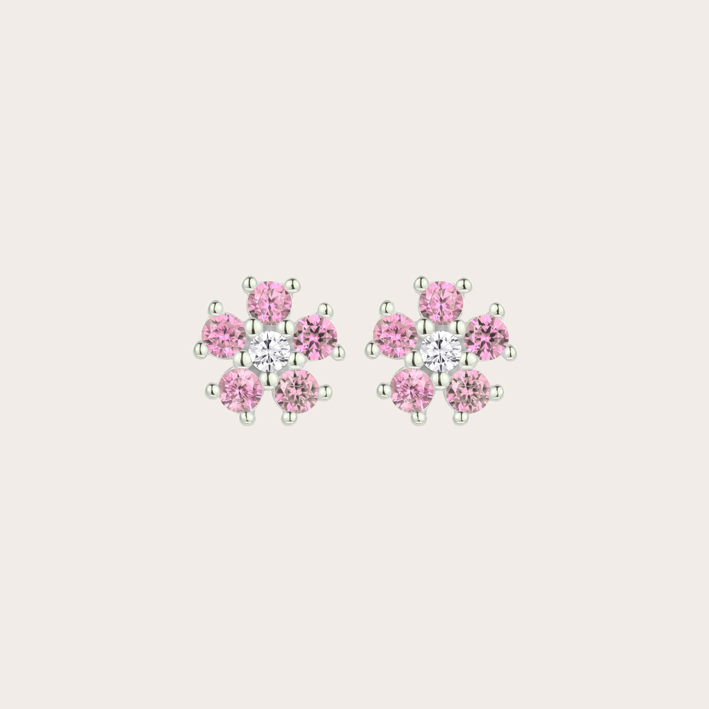 Orecchini Daisy lobo ARGENTO rosa