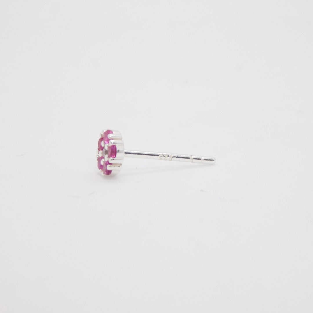 Orecchini Daisy lobo ARGENTO fucsia