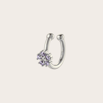 Ear cuff Daisy ARGENTO lilla