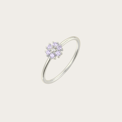 Anello Daisy ARGENTO lilla