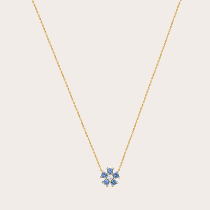 Collana Daisy ORO blu pastello