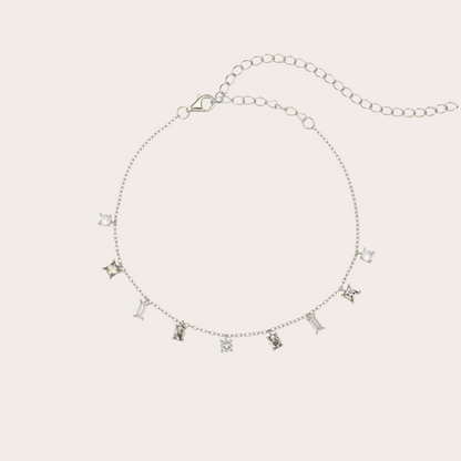 Cavigliera Sparkle ARGENTO Trasparente