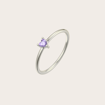 Anello Heartily ARGENTO lilla