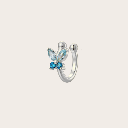 Ear cuff Fairy ARGENTO azzurro