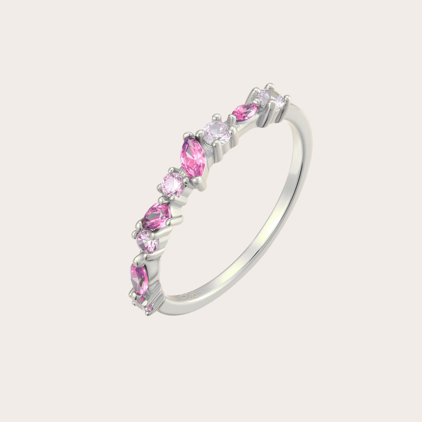 Anello Sparkle ARGENTO Rosa