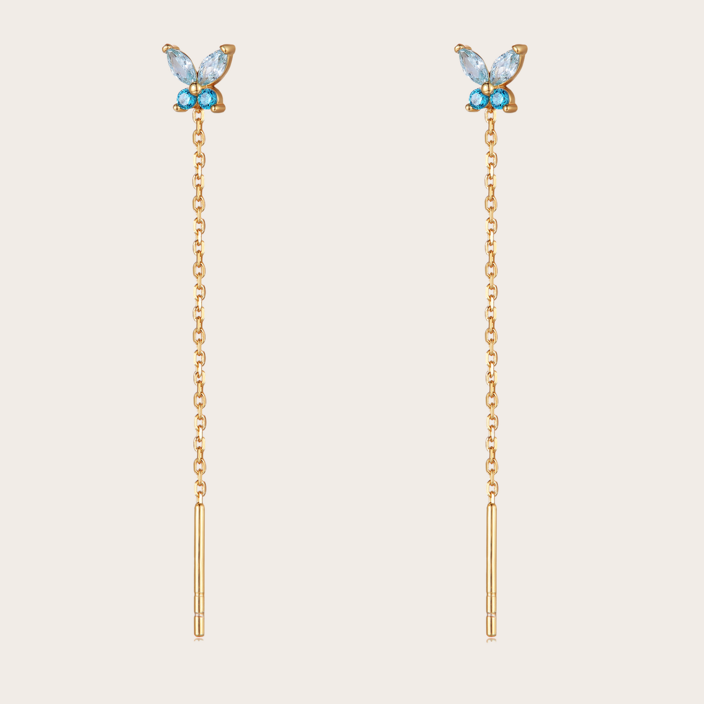 Orecchini Catenina Fairy ORO azzurro